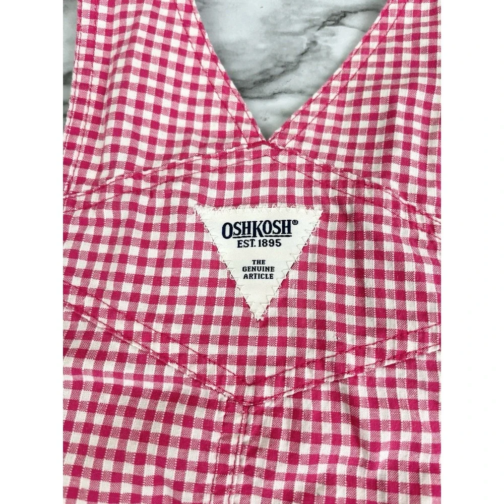 Vintage Oshkosh Girls Picnic Overall Dress Size 2T Vestbak 90's Cottage Core